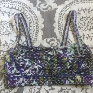 Green/purple Lululemon sports bra